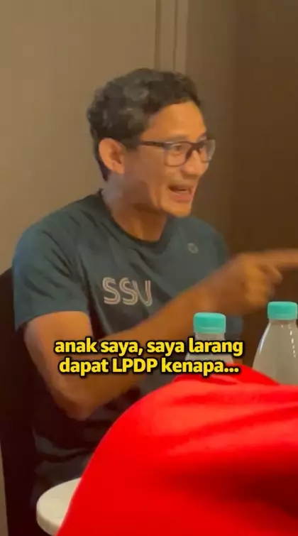 Sandiaga Uno larang anaknya ambil LPDP © X Sandiaga Uno larang anaknya ambil LPDP © X