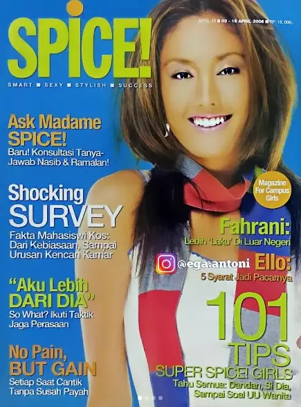 Model iklan parfum jadul ini kini tampil nyentrik © berbagai sumber