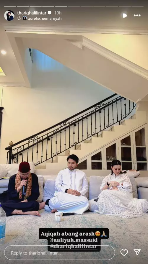 Akikah Arash anak Aaliyah Massaid dan Thariq Halilintar © 2025 Instagram Akikah Arash anak Aaliyah Massaid dan Thariq Halilintar © 2025 Instagram