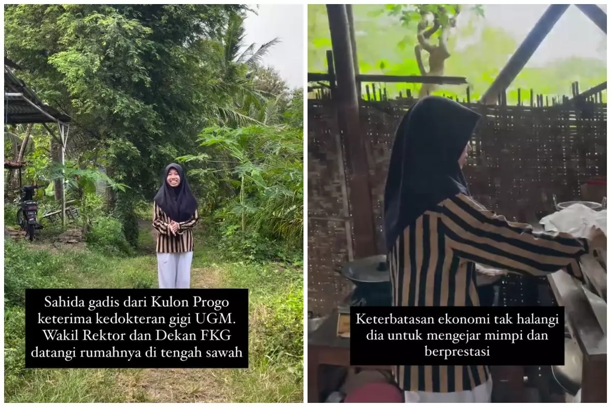 Viral anak petani lolos Kedokteran UGM, rumahnya gedek di tengah sawah, ini 9 potretnya
