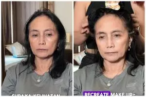 Transformasi ibu-ibu tampak muda lagi usai dirias ala Maia Estianty, skill MUA-nya auto banjir pujian