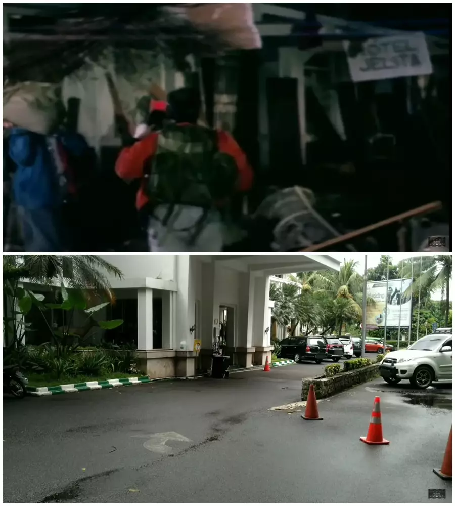 potret dulu dan kini hotel lokasi syuting Warkop © berbagai sumber