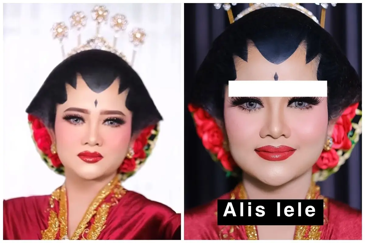 Makeup sudah on-point, MUA ini malah kreasikan gambar alis berbagai bentuk, hasilnya bikin ngakak