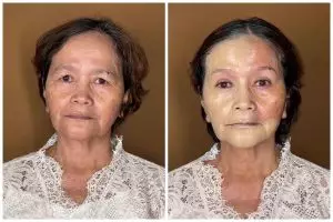 Transformasi ibu-ibu dirias bold ala pengantin jadi muda lagi, saking panglingnya sampai bikin kaget