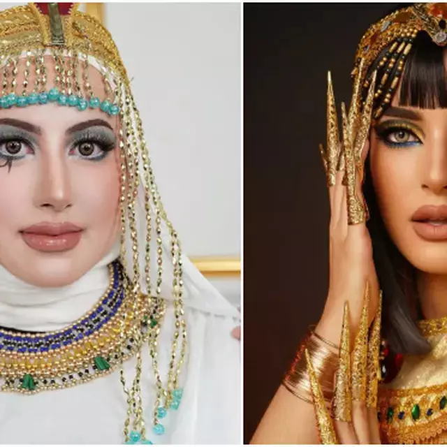 Adu gaya Tasya Farasya dan Tasyi Athasyia saat Cleopatra makeup challenge