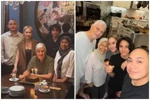 9 Potret akrab Tiko Aryawardhana dengan keluarga Ashraf, ikut rayakan ultah ayah mendiang suami BCL