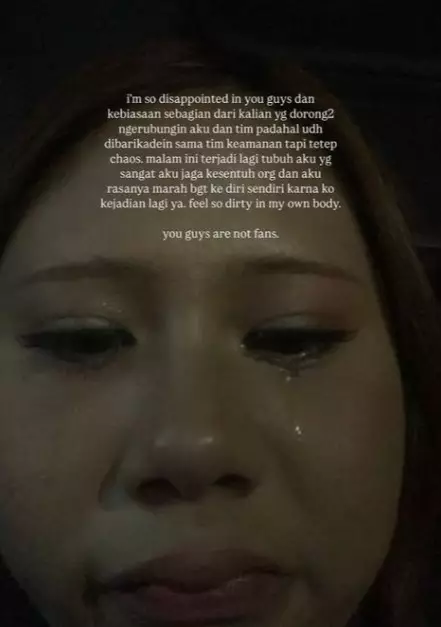 Nadin Amizah menangis usai alami pelecehan © Instagram