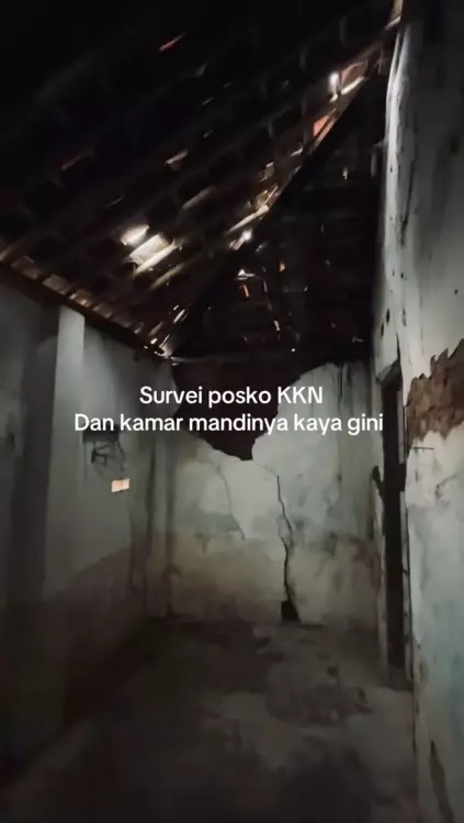 mahasiswa KKN ini bagikan kondisi poskonya © TikTok