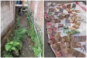Bak ketiban rezeki nomplok, ini 9 potret warga Pati temukan uang terbungkus plastik di aliran sungai