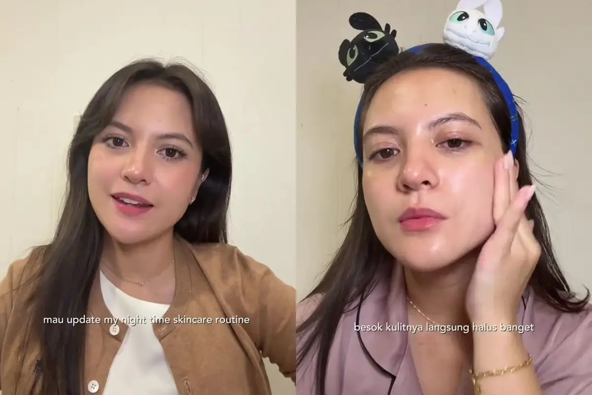 Punya kulit kering, ini 7 night skincare routine Marsha Aruan agar wajah semakin lembap dan kencang
