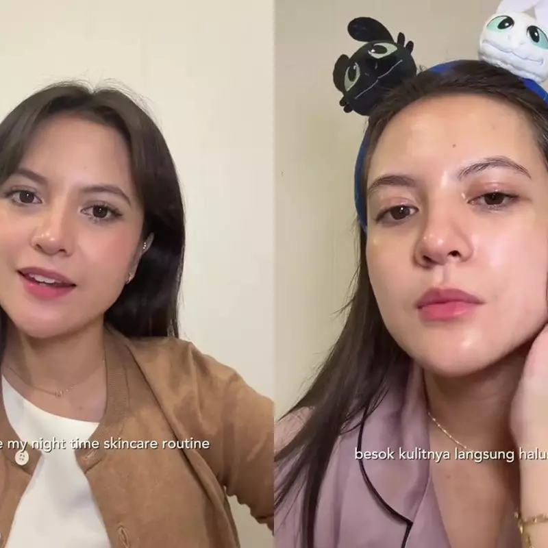 Punya kulit kering, ini 7 night skincare routine Marsha Aruan agar wajah semakin lembap dan kencang