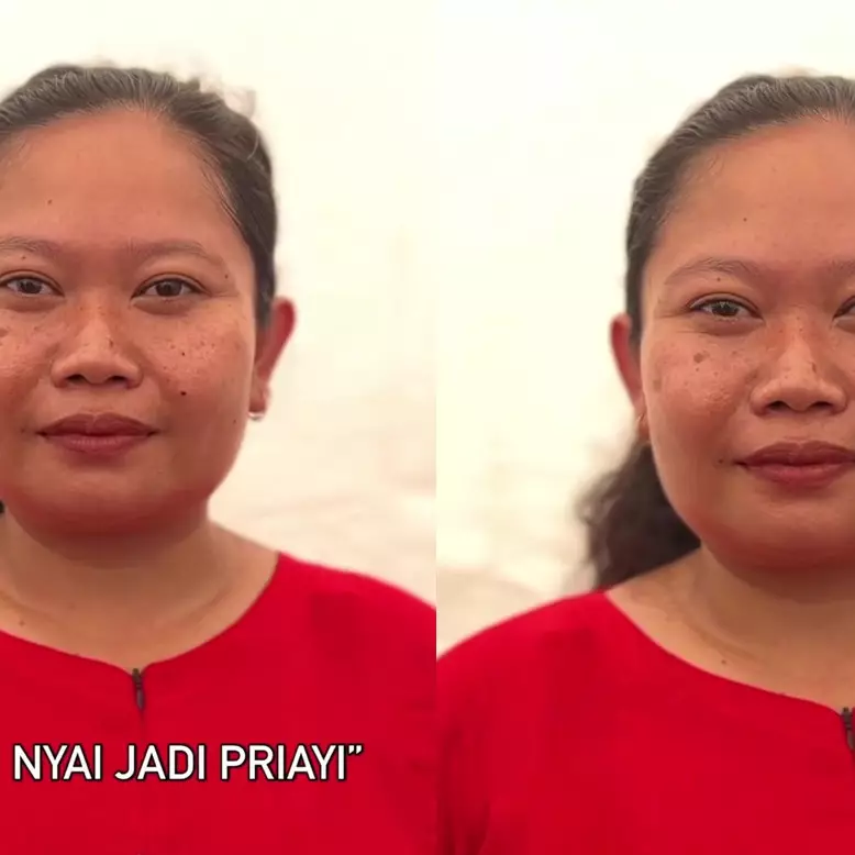 Awalnya tampak bulat, bentuk wajah wanita ini berubah usai dirias MUA, transformasinya nggak nyangka