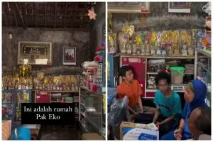 Viral anak penjual es keliling lolos masuk ITB, rumah mungilnya penuh dengan piala, ini 9 potretnya