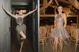 Sama-sama terlihat elegan, ini adu gaya busana nikahan Alyssa Daguise vs Amanda Rawles