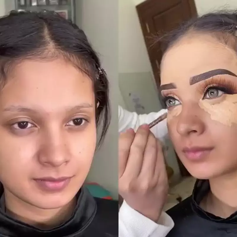 Pakai 2 gaya makeup berbeda, transformasi wanita dengan mata panda ini auto bikin lupa wajah asli