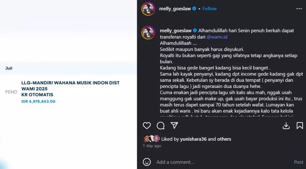 Rossa akui penghasilan dari menyanyi © Instagram Rossa akui penghasilan dari menyanyi © Instagram