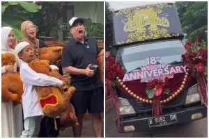 18 tahun menikah, ini 9 potret anniversary Irfan Hakim dan Della, dapat hadiah hewan tak terduga