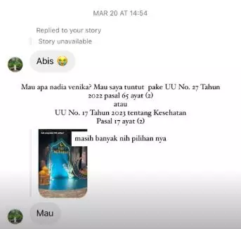 Data pribadi Dara Arafah disebar lewat WA  © 2025 Instagram