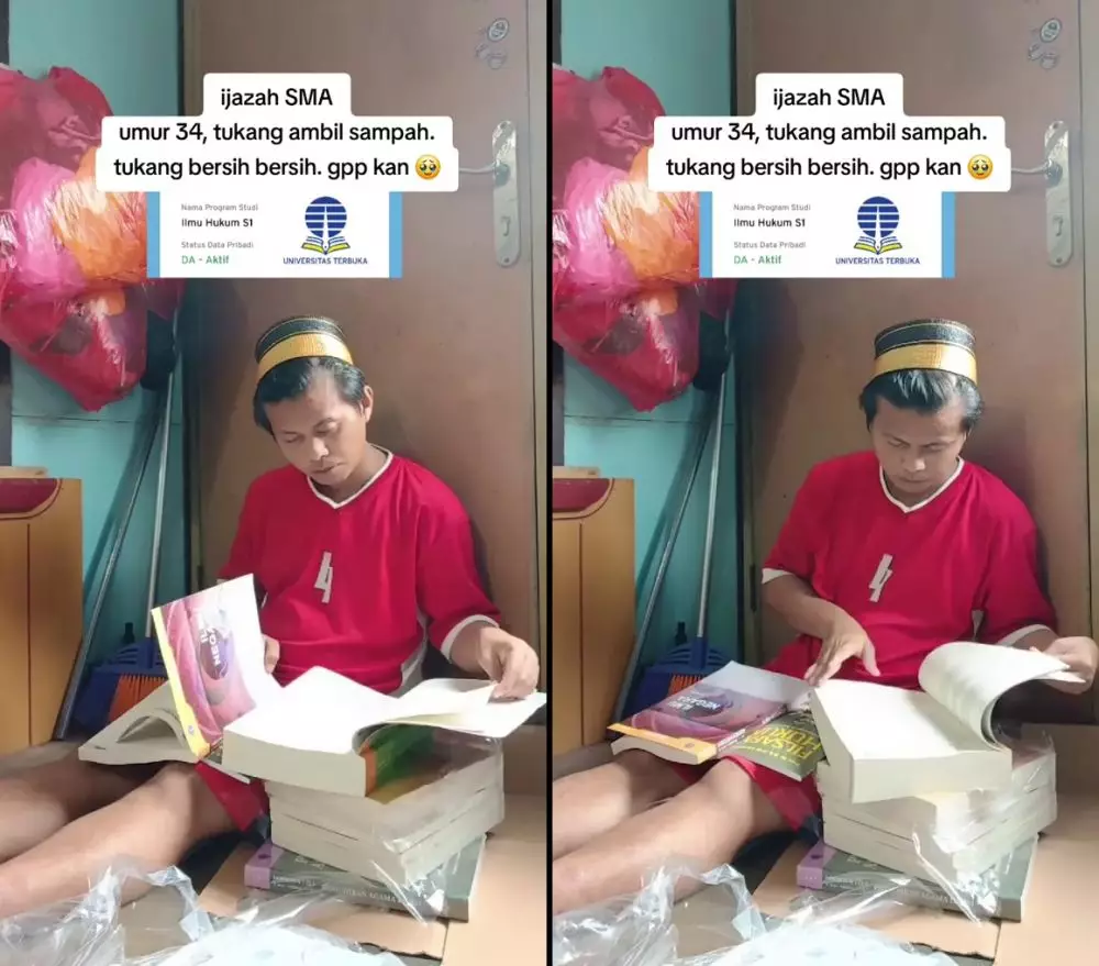 Tukang sampah kuliah hukum di usia 34 tahun  © 2025 Instagram Tukang sampah kuliah hukum di usia 34 tahun  © 2025 Instagram