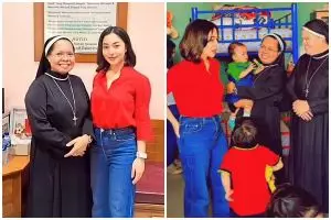 9 Potret Nikita Willy ajak Issa donasi ke panti asuhan, sikap dermawannya bikin salut