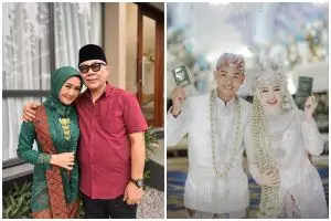 Penyanyi era 90-an Doel Sumbang mantu, ini 9 potret pernikahan Naellita Aprilia dan Febby perwira TNI