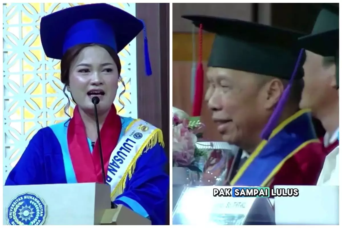 Wisudawan Kristen lulusan terbaik Universitas Muhammadiyah