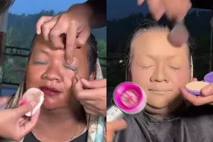 Wanita sawo matang ini dirias glamor jadi pangling cuma dalam 20 menit, hasilnya bikin melongo