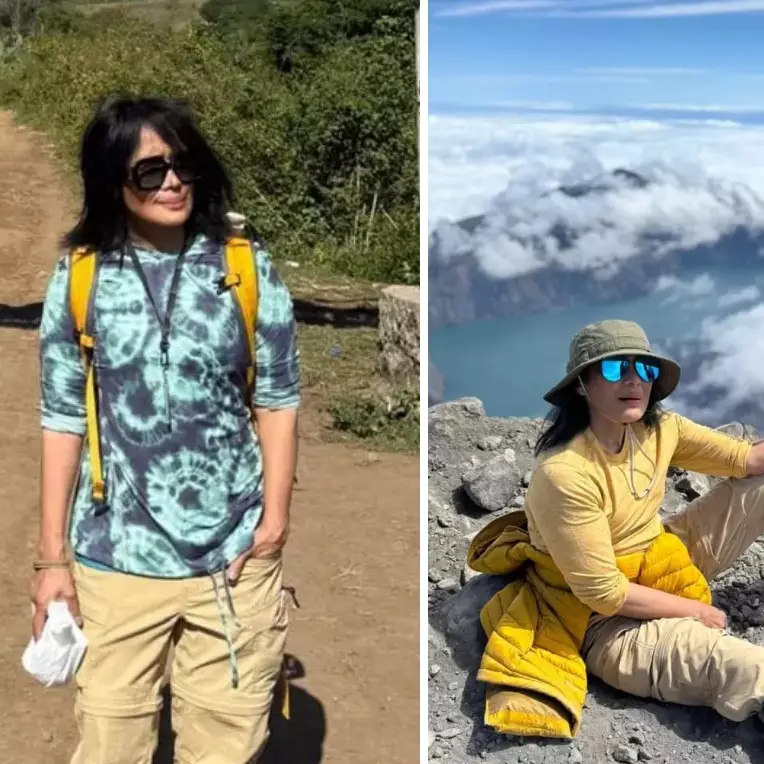 Usia 62 tahun masih kuat mendaki, ini 9 potret Atiek CB berhasil naik ke puncak gunung Rinjani