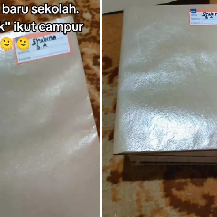 Begini jadinya kalau bapak-bapak ikut campur urusan anak sekolah, sampul buku anak dibuat nyeleneh