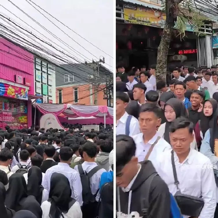 Viral ribuan pencari kerja di Cianjur membludak demi melamar di toko ritel, rela antre dari pagi