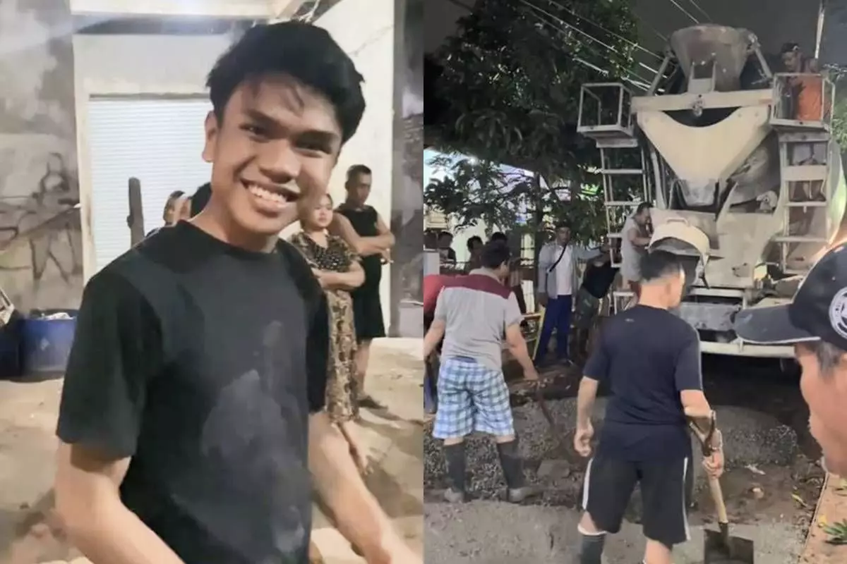 Kenalan sama Sahdan Arya, Ketua RT berusia 20 tahun yang lakukan aksi keren, cor jalan lewat swadaya