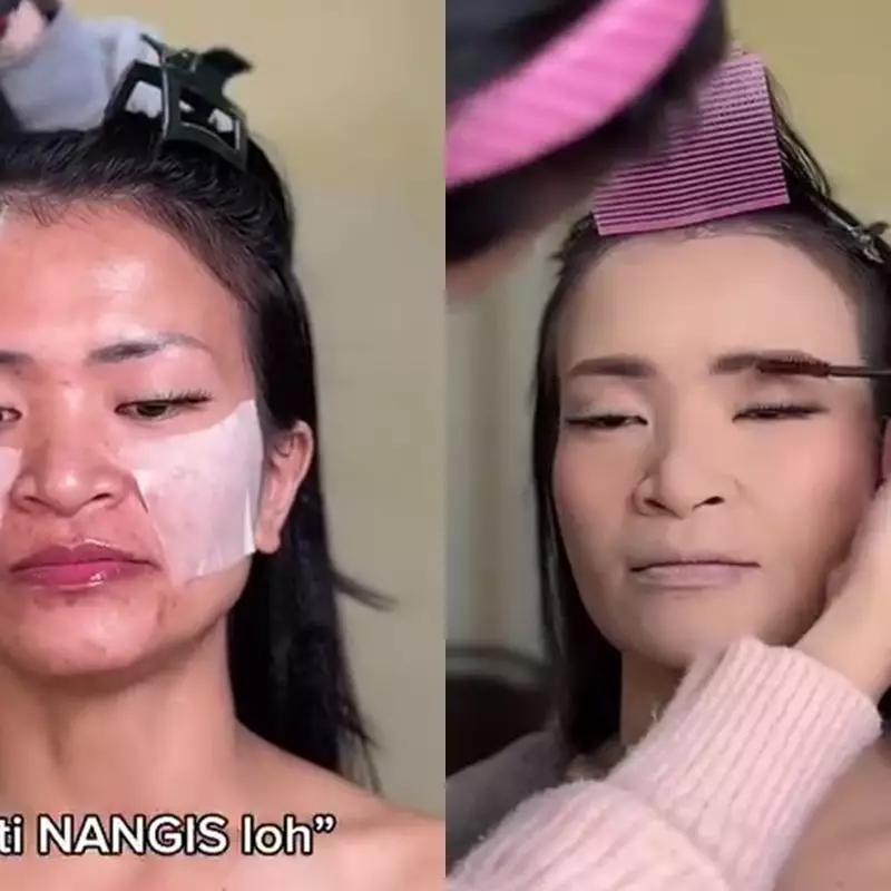 Transformasi pengantin dengan bekas jerawat ini dirias fresh look, hasil kulitnya mulus dan flawless