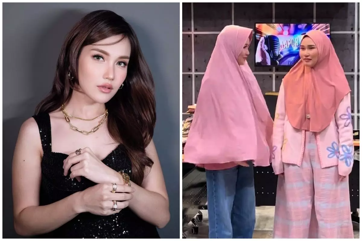 9 Potret Ayu Ting Ting jumpa emak-emak 'kembarannya' yang viral, sampai bikin sang pedangdut melongo