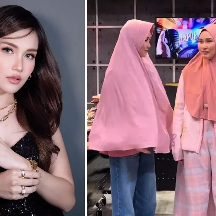 9 Potret Ayu Ting Ting jumpa emak-emak 'kembarannya' yang viral, sampai bikin sang pedangdut melongo