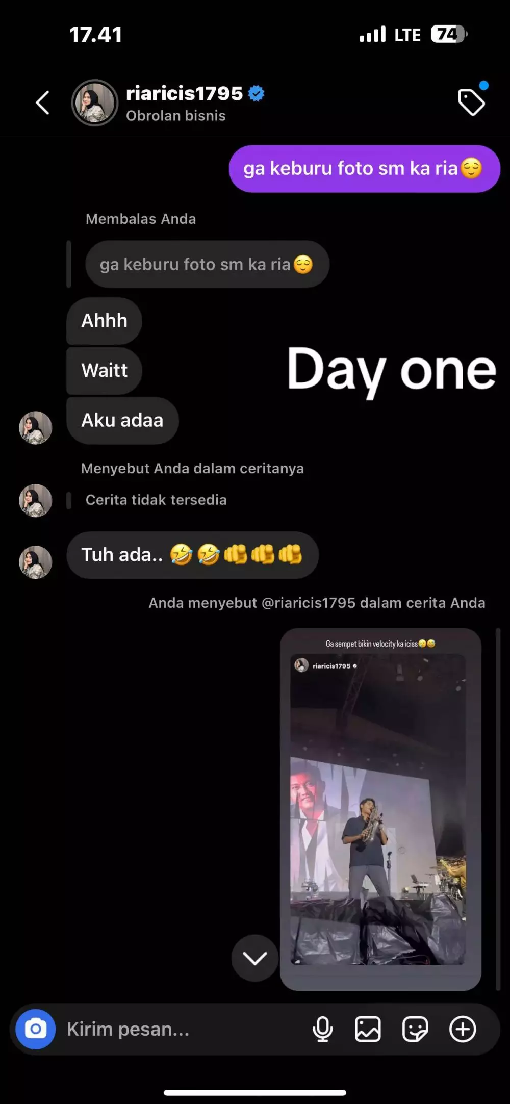 Ria Ricis spill awal obrolannya dengan Evan © TikTok