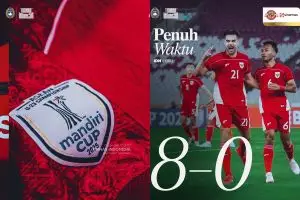 Jens Raven panen gol, Timnas Indonesia menang 8-0 dari Brunei di Piala AFF U-23 2025