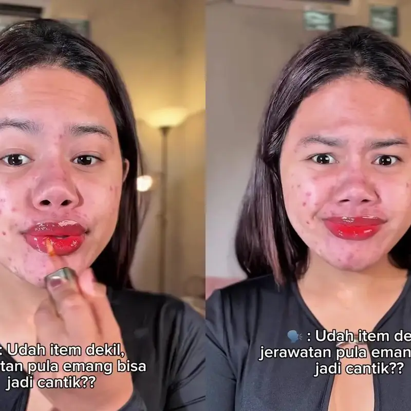 Transformasi cewek dandan ala Hollywood glam ini tampil bak beda orang, skill makeupnya banjir pujian
