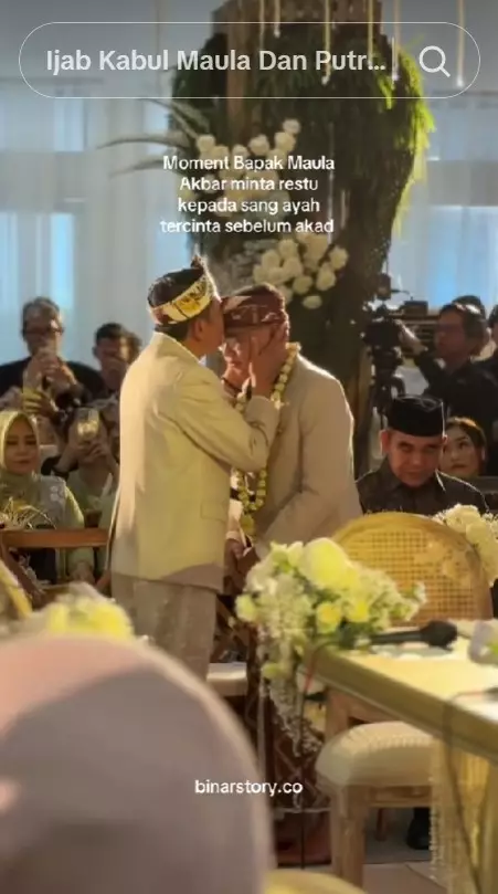 akad nikah Maula Akbar putra Dedi Mulyadi © TikTok
