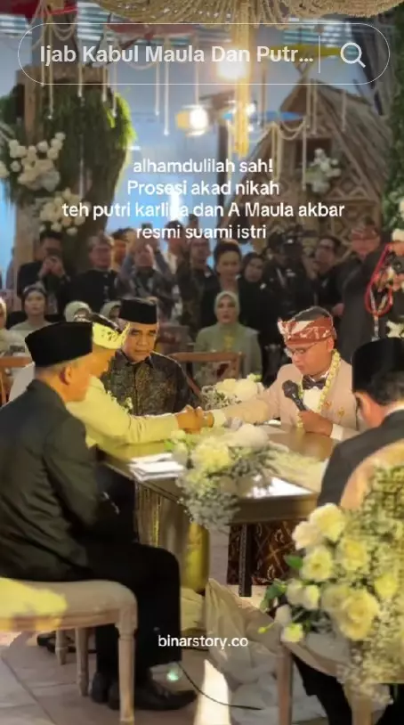 akad nikah Maula Akbar putra Dedi Mulyadi © TikTok