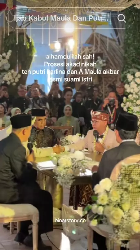akad nikah Maula Akbar putra Dedi Mulyadi © TikTok