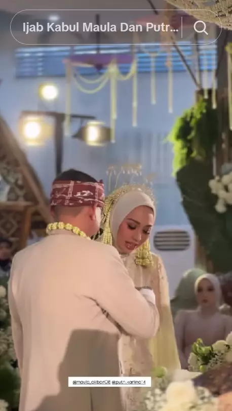 akad nikah Maula Akbar putra Dedi Mulyadi © TikTok