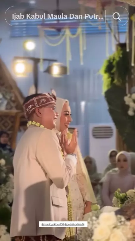 akad nikah Maula Akbar putra Dedi Mulyadi © TikTok