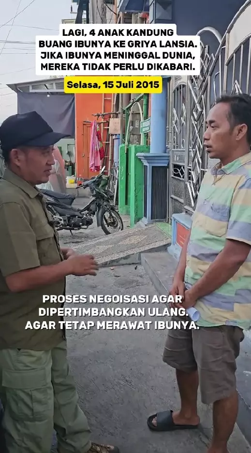 anak kirim ibunya ke panti jompo di Malang © TikTok
