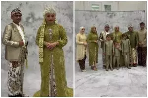 9 Pemotretan resepsi Maula Akbar dan Putri Karlina, putra Dedi Mulyadi kompak bareng 3 anak sambung