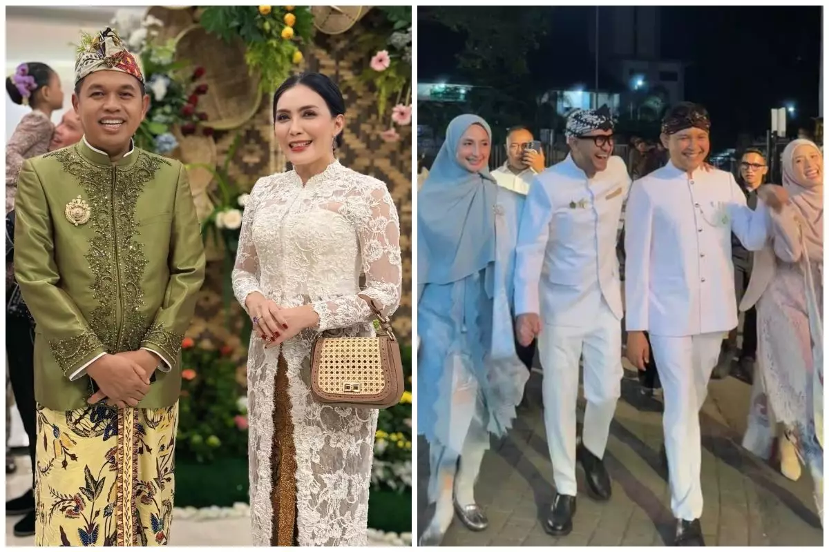 Potret 9 pesohor hadir di acara pernikahan anak Dedi Mulyadi, Rieke Diah Pitaloka tampil anggun