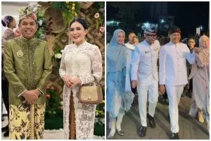 Potret 9 pesohor hadir di acara pernikahan anak Dedi Mulyadi, Rieke Diah Pitaloka tampil anggun