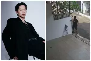 Terekam CCTV, 7 potret detik-detik rumah Rafael Tan disatroni maling, aksi santai pelaku bikin geram