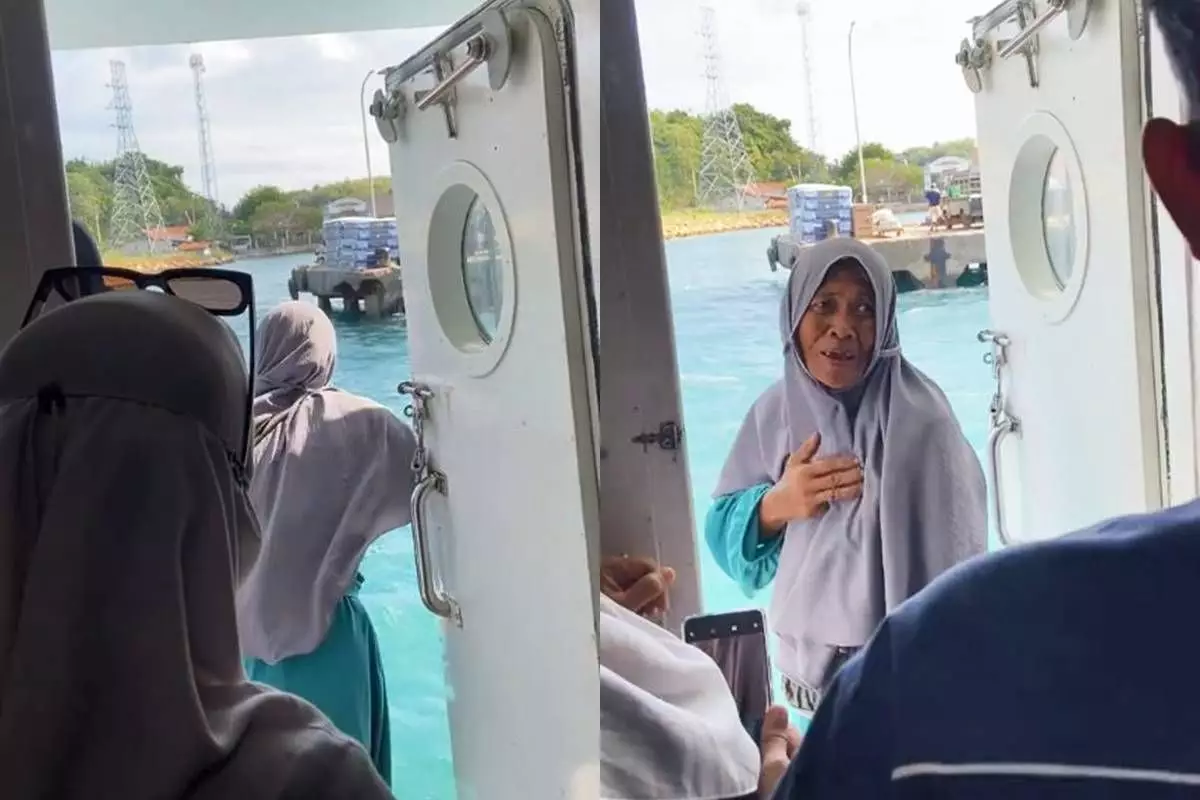 Viral ibu penjual makanan terbawa kapal ke pelabuhan Kalianget pas dagang, nahkoda gercep putar balik