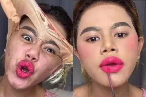 Awalnya tampak dempul dan menor, transformasi cewek berjerawat dandan ini glow up-nya bikin kaget