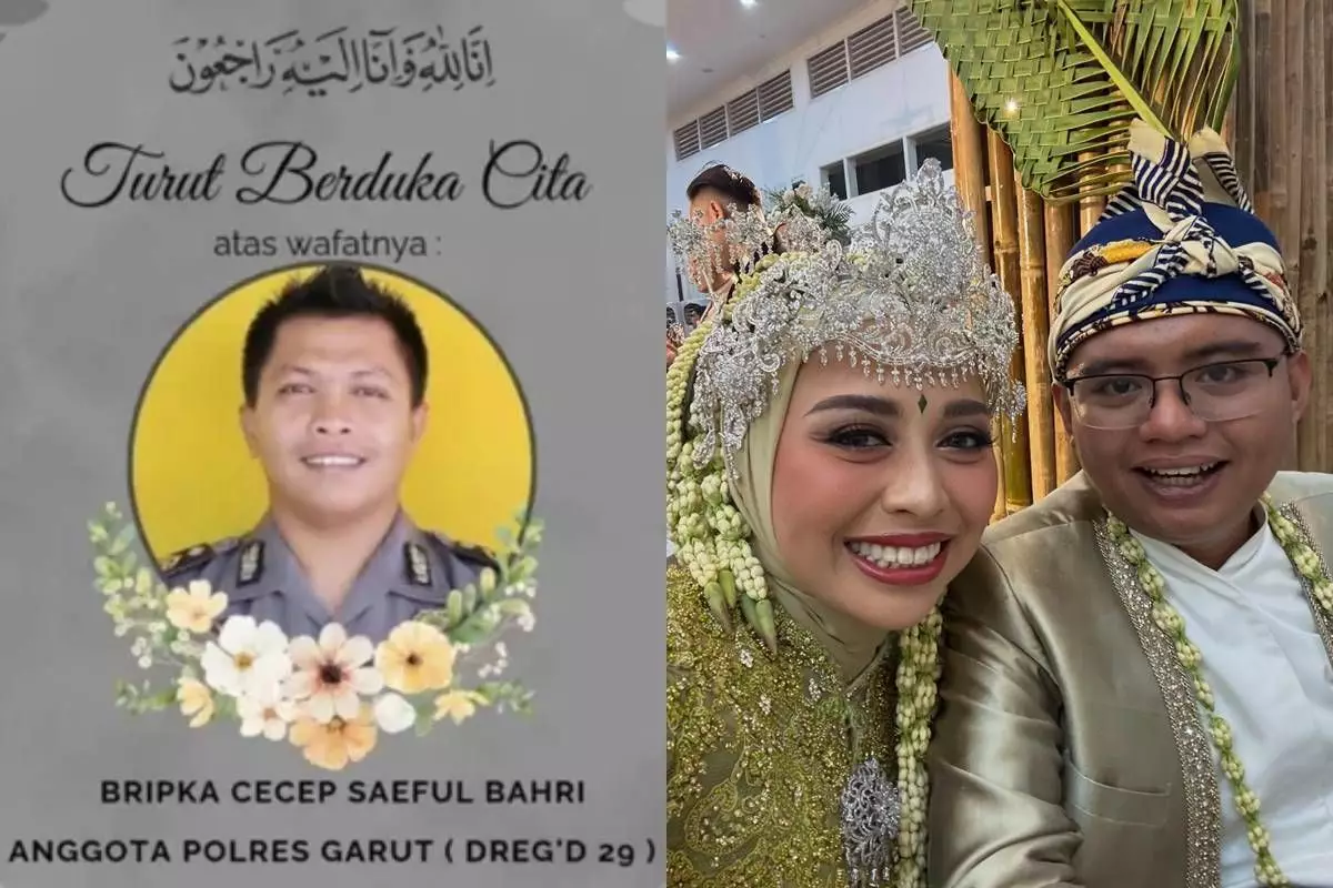 Aipda Cecep Sapul Bahri polisi yang gugur saat bertugas di pesta rakyat Garut dinaikkan pangkatnya